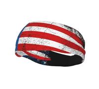 Fasce per capelli sportive con bandiera americana per yoga, per donne e uomini, elastiche e antiscivolo, in stile italiano, per la corsa e l'allenamento.
