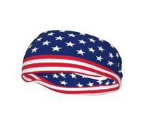 Fasce per capelli sportive con bandiera americana per yoga, per donne e uomini, elastiche e antiscivolo, in stile italiano, per la corsa e l'allenamento.