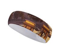 Fasce per capelli Sunset in Budapest per donna o uomo - Fascia antisudore regolabile per corsa, yoga, palestra e sport