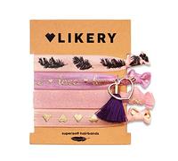 Fasce per capelli supersoft, Braccial, Regali per donne Ragazze Bambin, Fasce per capelli stampate, Bracciale in tessuto scintillante con glitter e ciondoli carini, Colore: Lavendula