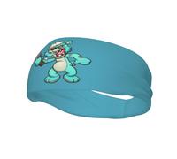 Fasce per capelli "The Evil Teddy Bear with A Knife", per uomo e donna, antiscivolo, traspiranti, per palestra, basket, yoga