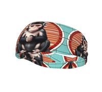 Fasce per capelli The Silent Monkey per donna o uomo - Fascia antisudore regolabile per corsa, yoga, palestra e sport