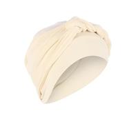 Fasce per capelli traspiranti da donna Pre Tied Bonnet Braid Turban African Head Wrap Headwear Cap Borsa da tennis Head, beige., Taglia unica