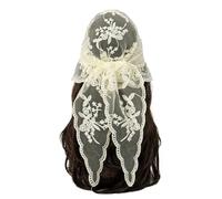 Fasce per Capelli Triangolari Sciarpa for capelli con motivo traforato, fascia for capelli in pizzo ricamato, tinta unita, triangolo, fascia for capelli da viaggio for donna(Color-03)