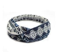 Fasce per capelli vintage con motivo in porcellana blu e bianca per donne. Durevolezza