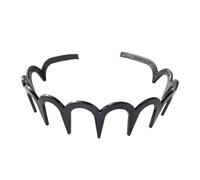Fasce per Capelli Zig Z-ag, 2 Pezzi Pettine per Capelli con Denti Di Squalo con Stampa Nera E Leopardata, Fasce per Capelli per Ragazze, Fasce per Capelli In Plastica Con Denti Ondulati Elastici