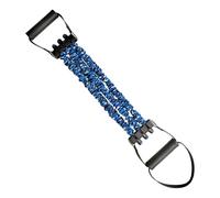 Fasce per fitness, estensore in naturale, con 3 occhielli per resistenza, set di estensori elastici per il torace, con manici, attrezzo per il fitness, per le donne e gli esercizi di yoga