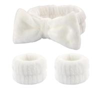 Fasce per il lavaggio del viso Set di braccialetti da donna per la testa braccialetti assorbenti impermeabili trucco lavaggio viso accessori per capelli (D)