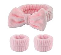 Fasce per il lavaggio del viso Set di braccialetti da donna per la testa braccialetti assorbenti impermeabili trucco lavaggio viso accessori per capelli (I)