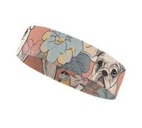 Fasce per il sudore con stampa di bulldog francesi, fasce per il sudore antiscivolo, traspiranti, per uomini, donne, fitness, corsa, yoga, ciclismo