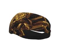 Fasce per il sudore da corsa per uomo e donna con scorpione dorato, traspirante, fascia per il sudore, alla moda, atletica, fascia elastica per capelli, per tennis, basket, corsa