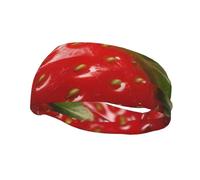 Fasce per il sudore da uomo e da donna, con fragole rosse, frutti di bosco, traspiranti, sportive, alla moda, per atletica, per tennis, basket, corsa