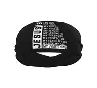 Fasce per il sudore da uomo Gesù è Dio Allenamento Sport Fasce per uomo Fascia per capelli assorbita Moda Fascia larga per corsa Basket Calcio Ciclismo Tennis