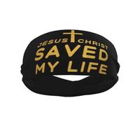 Fasce per il sudore da uomo Gesù è Dio Allenamento Sport Fasce per uomo Fascia per capelli assorbita Moda Fascia larga per corsa Basket Calcio Ciclismo Tennis