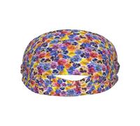 Fasce per il sudore per donne e uomini, fasce elastiche da uomo, elastiche da giardino, tricolore, viola del pensiero e fiori, per corsa, ciclismo, basket, yoga