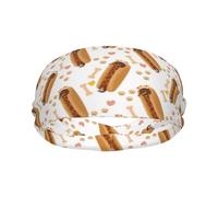 Fasce per il sudore per donne e uomini, fasce per capelli sportive traspiranti da uomo, elastiche, con stampa divertente bassotto, hot dog, fasce per allenamento da donna, per corsa, ciclismo, basket