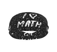 Fasce per il sudore per donne e uomini, fasce per capelli sportive traspiranti da uomo, elastiche I Love Math Workout Fasce per donne per corsa, ciclismo, basket, yoga