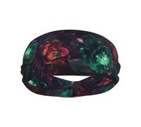 Fasce per il sudore per donne e uomini, fasce sportive per uomo, elastiche con garofano rosso e verde, per corsa, ciclismo, basket, yoga