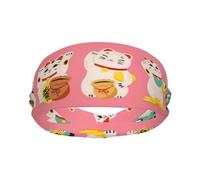 Fasce per il sudore per donne e uomini, fasce sportive per uomo, elastiche con gatto portafortuna, fasce per allenamento da donna, per corsa, ciclismo, basket, yoga