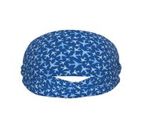 Fasce per il sudore per donne e uomini, fasce sportive traspiranti per uomini, fasce elastiche per allenamento con aeroplani nel cielo, fasce per donne per corsa, ciclismo, basket, yoga