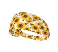 Fasce per il sudore per donne e uomini, moderne ed eleganti fasce per il sudore con girasole per allenamento sportivo corsa atletica