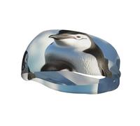 Fasce per il sudore sportive da uomo, traspirante, ampia fascia elastica per il sudore, fascia elastica per capelli con pinguino, genitori e pulcini, unisex, fascia per capelli da corsa per uomo