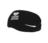 Fasce per la consapevolezza dell'autismo "Amo qualcuno con autismo", bandana sportiva elasticizzata alla moda per uomo e donna, per corsa, yoga, palestra e sport.