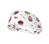 Fasce per la corsa per uomini, donne, ragazzi e ragazze, fasce sportive antisudore per basket, yoga, esercizi, allenamento, fascia elastica per capelli antiscivolo a forma di torta gelato colorata est