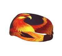 Fasce per la corsa per uomo e donna, arancione e rosso, Phoenix, fasce per il sudore, traspiranti, alla moda, atletica, fascia elastica per capelli, per tennis, basket, corsa