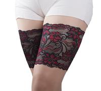 Fasce per la coscia,fasce elastiche per coscia per evitare l'attrito sulla coscia.antisfregamento, Raffinate Calze per Reggicalze con Ampia Balza in Pizzo,62-70cm