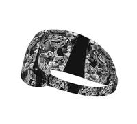 Fasce per la testa con tatuaggio samurai, fasce per la testa antiscivolo, sport all'aria aperta, allenamento, corsa, per uomini e donne