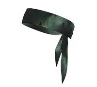 Fasce per la testa sportive con stampa di zucca di Halloween fantasma verde Horror Bandane per allenamento fascia per capelli atletica fasce per il sudore per corsa tennis