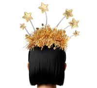 Fasce Per Le Vacanze - Copricapo Glitterato Per Capodanno 2026, Fasce Per Capelli Con Paillettes Dorate | Scintillanti Per Le Feste, Copricapo Scintillante Per Le Celebrazioni, Parrucchino