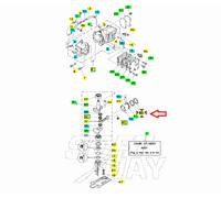 Fasce per pistone serie segmenti Motore fuoribordo Yamaha 4-5-6-8 cv codice-6E01