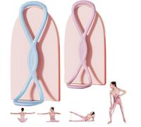 Fasce per scolpire il corpo, fascia per esercizi, fascia di resistenza per cambiare il cambio, fascia di resistenza figura 8 con manici per allenarsi, espansore toracico, corda per yoga completo (15+