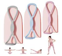 Fasce per scolpire il corpo, fascia per esercizi, fascia di resistenza per cambiare il cambio, fascia di resistenza figura 8 con manici per allenarsi, espansore toracico, corda per yoga completo (15+