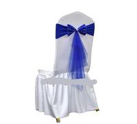Fasce per sedie 10 pezzi 50 pezzi cinghie for sedia con cinghie for sedia da sposa in tulle, fiocchi elastici for sedia for forniture for decorazioni di eventi for feste di banchetti(Deep blue,10 pcs)
