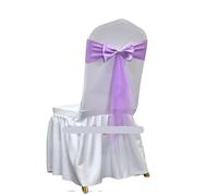 Fasce per sedie 10 pezzi 50 pezzi cinghie for sedia con cinghie for sedia da sposa in tulle, fiocchi elastici for sedia for forniture for decorazioni di eventi for feste di banchetti(Purple,50pcs)