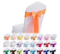 Fasce per sedie - 6/20/50/100/150 pezzi di fiocchi elastici per sedie, fasce moderne e semplici per sedie, fasce per coprisedie per banchetti nuziali e feste(Orange,50PCS)