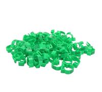 Fasce per Zampe per Uccelli Etichette Protettive per Identificazione Numerata del Pollame per Piccioni di Quaglia, 100 Fasce per Cosce di Pollo in Plastica da 20 Mm (Green)