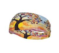 Fasce personalizzate uniche per uomini e donne, eleganti fasce per il sudore per corsa, allenamento e sport, con albero bodhi traspirante ed elastico