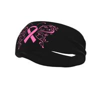 Fasce rosa per la consapevolezza del cancro al seno a forma di farfalla, sportive e assorbenti per allenamento