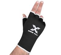 Fasce Sottoguanti Boxe con Gel - Guanti Interni Elastici Imbottiti, Supporto Polso Lungo con Chiusura a Strappo, Protettori da Pugno per MMA, Muay Thai, Kickboxing e Sacco da Boxe (Nero, Large)