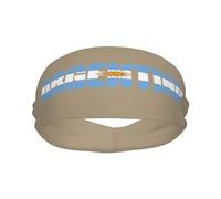 Fasce sportive con bandiera argentina, testo argentino, parola artistica, per uomo e donna, fascia antisudore in spugna di cotone traspirante, per yoga e ciclismo