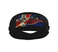 Fasce sportive con bandiera della Repubblica Dominicana e bandiera di Haiti per uomo e donna, fascia da allenamento traspirante, fascia antisudore per corsa, ciclismo, calcio, yoga