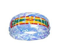 Fasce sportive con bandiera di Grenada, testo e parola Grenada, per uomo e donna, fascia antisudore in spugna di cotone traspirante, per yoga e ciclismo