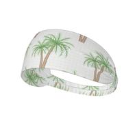 Fasce sportive con palme da cocco hawaiane per donne e uomini, fasce elastiche per capelli, fasce antiscivolo alla moda per yoga, fitness e corsa