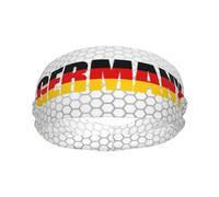 Fasce sportive con testo e parola bandiera della Germania per uomo e donna, fascia antisudore in spugna di cotone traspirante, per yoga e ciclismo