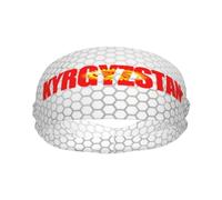 Fasce sportive con testo e parola della bandiera del Kirghizistan per uomini e donne, fascia antisudore in spugna di cotone traspirante, per yoga e ciclismo