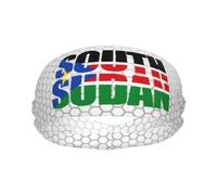 Fasce sportive con testo e parola della bandiera del Sudan del Sud per uomini e donne, fascia antisudore in spugna di cotone traspirante, per yoga e ciclismo